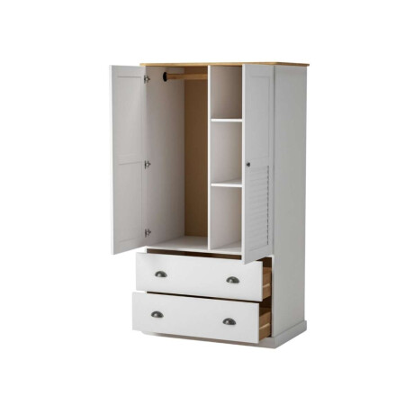 Ropero 2 Puertas 2 Cajones Li­nea Valenciana Blanco
