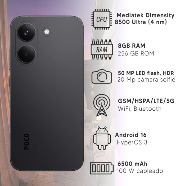 Xiaomi Poco X8 Pro 8/256gb 5g NEGRO