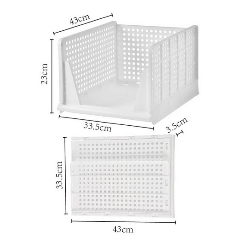 A912316 Estante Cajonera Plegable Y Apilable De Plástico Cocina Baño Xl
