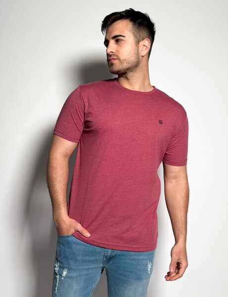 Remera lisa manga corta Timo Rojo