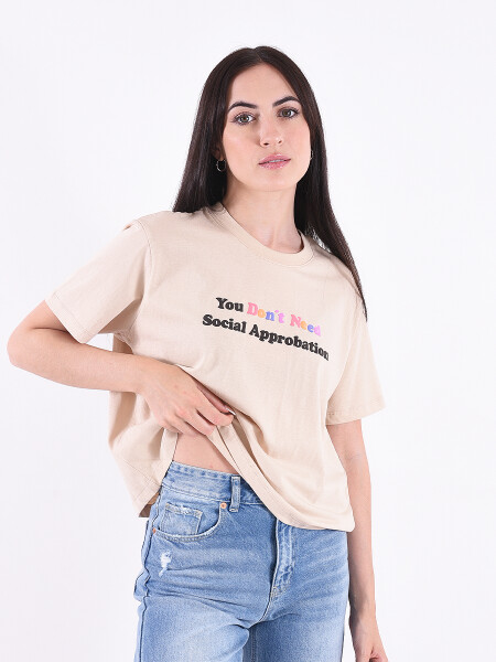 REMERA SOCIAL APPROBATION KHAKI