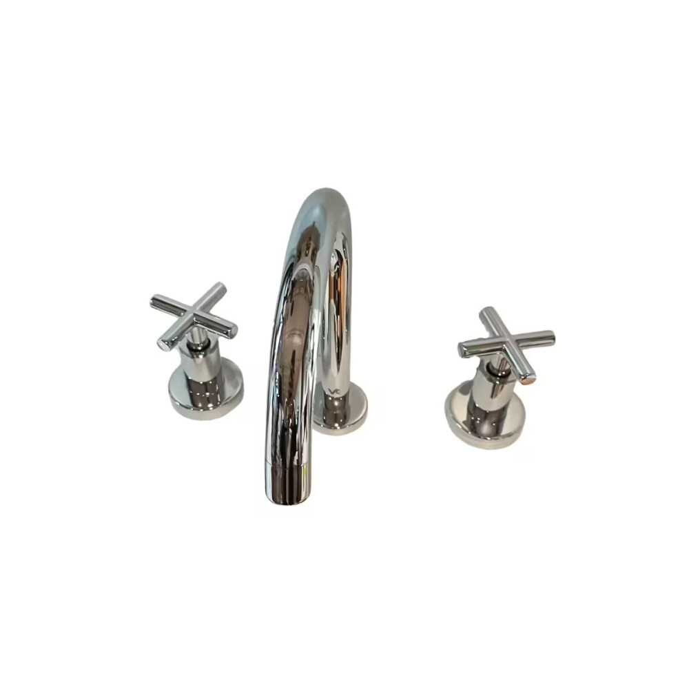 Griferia de lavatorio Bimando de mesada Kiev Cromado Brillante Griferia De Lavatorio Bimando De Mesada Kiev Cromado Brillante