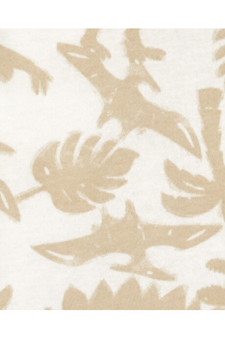 Set dos piezas de algodón, short y camisa diseño dinos Sin color