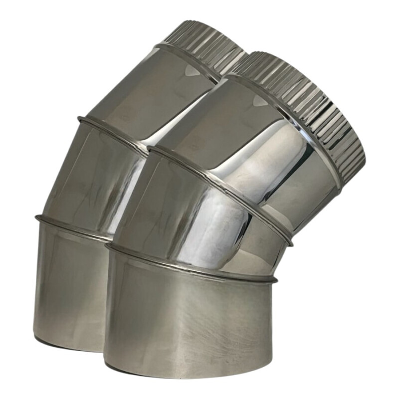 Par de codos 5" acero inoxidable Par de codos 5" acero inoxidable