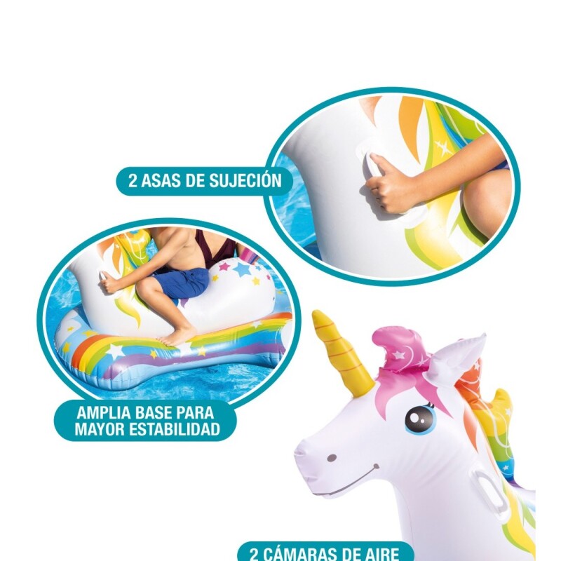 INTEX UNICORNIO MÁGICO FLOTANTE 163X86 CENTÍMETROS Intex Unicornio Mágico Flotante 163x86 Centímetros