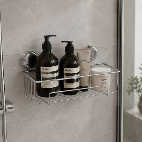 Organizador de Baño en Acero de Carbono con Ventosa Future - Plata Organizador de Baño en Acero de Carbono con Ventosa Future - Plata