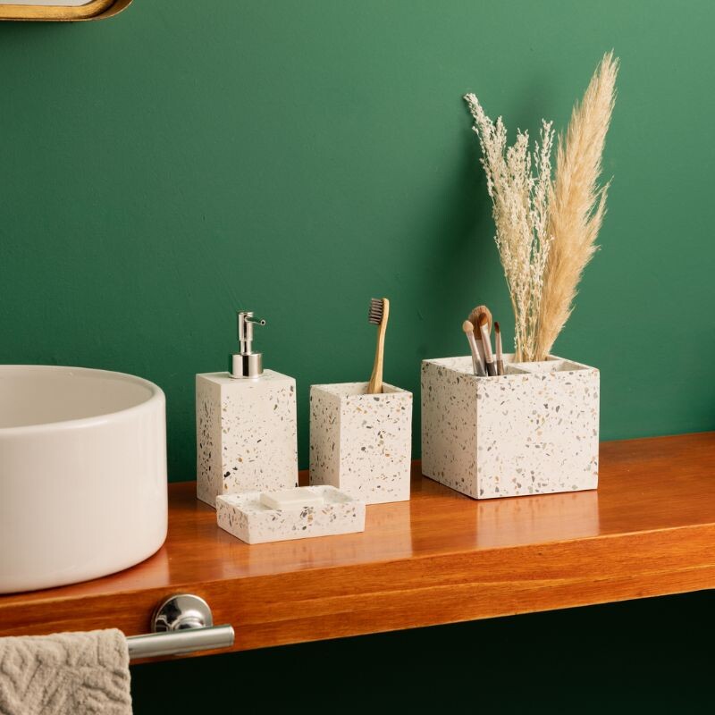 Set accesorios de baño 3 piezas Terrazo