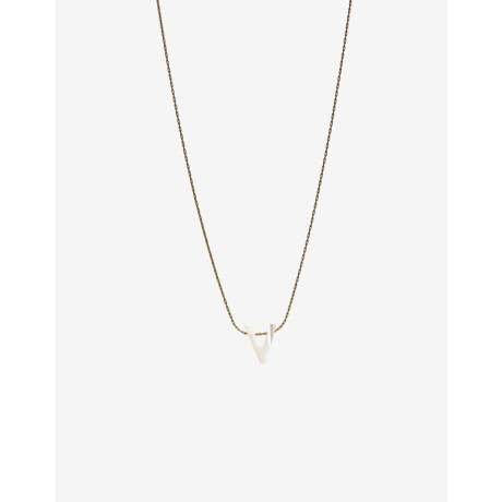 Cadena Corta con Dije Perlas Dorado