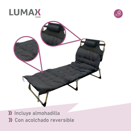 Catre Cama Plegable Acolchonada 193x68cm Azul