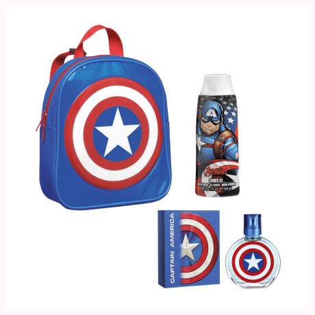 Set Capitan America Perfume EDT 50 ml + Gel Ducha 300 ml + Mochila