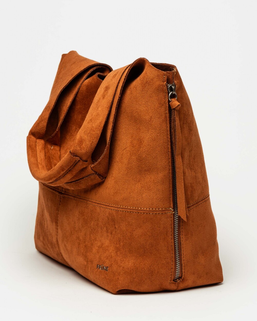 Shopper Amalfi en efecto gamuza Tabaco