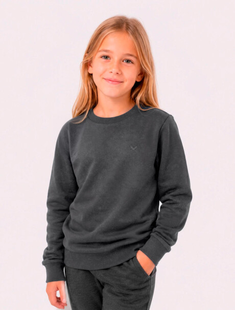 BUZO BÁSICO UNISSEX INFANTIL GRIS OSCURO