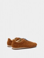 Zapatillas De Piel Monocromática camel