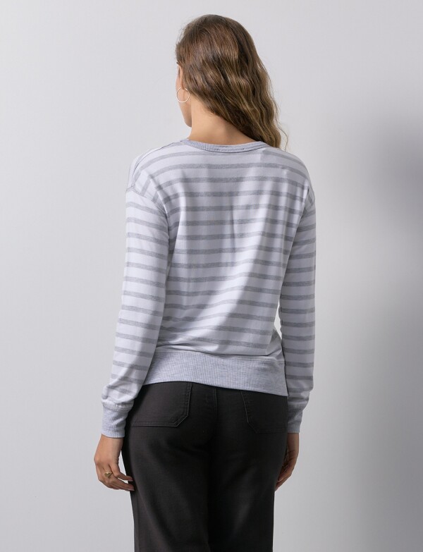 Buzo Lineas Modal GRIS