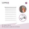 Cortina Roller Zebra Simple Lumax 1.4 X 1.6m Gran Calidad Blanco