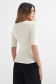 Sweater cuello bote BLANCO