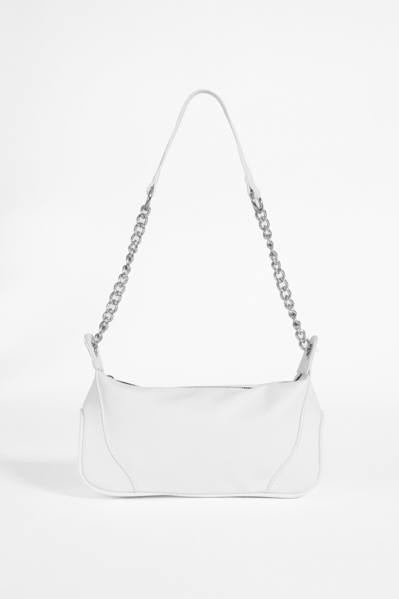 Bandolera correa cadena blanco