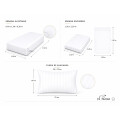 Juego Completo de Sabanas 1 Plaza 400 Hilos Premium Blanco