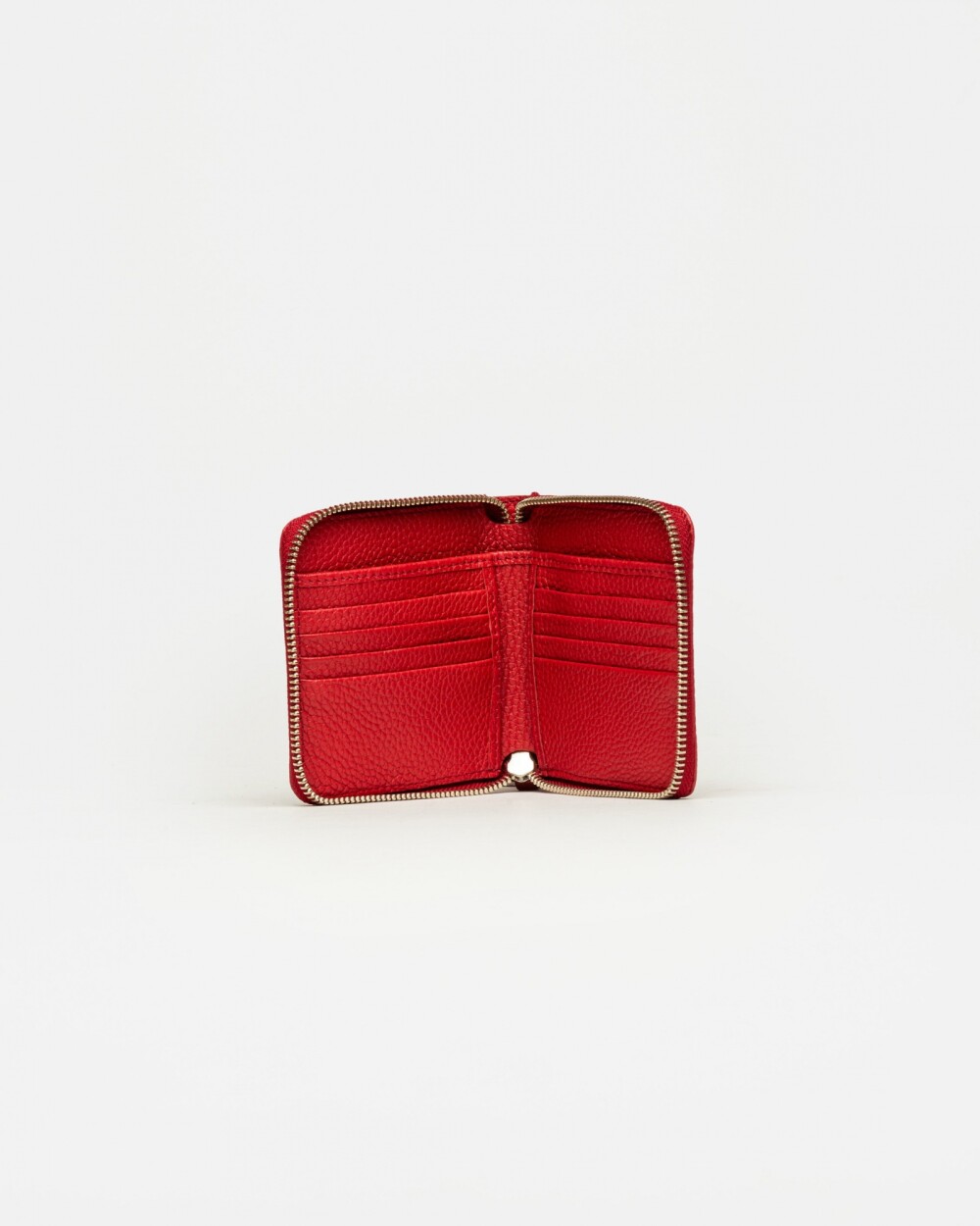 Billetera New Mia en cuero graneado Rojo