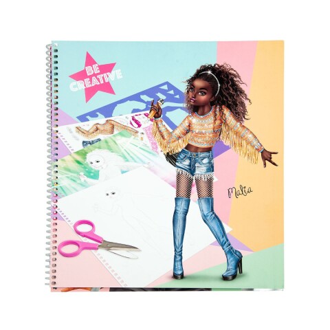 Popstar para diseñar y colorear con telas, moldes y stickers Popstar para diseñar y colorear con telas, moldes y stickers