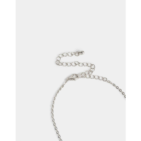 Collares Cortos De metal Plateado