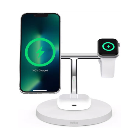 BoostCharge Pro 3-in-1 Iphone+Apple Watch+Airpods Belkin Blanco