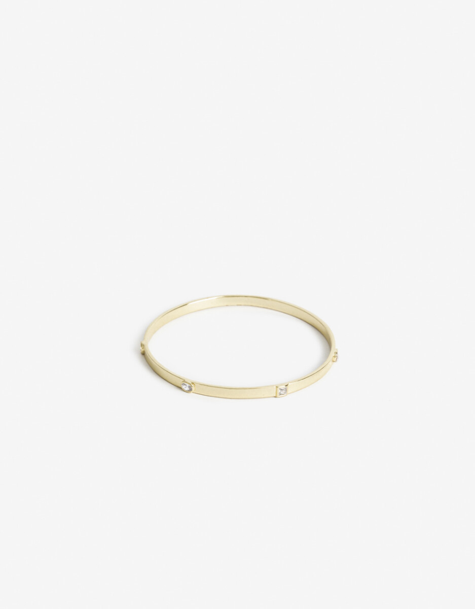 Pulsera Rígida Cubic Dorado 