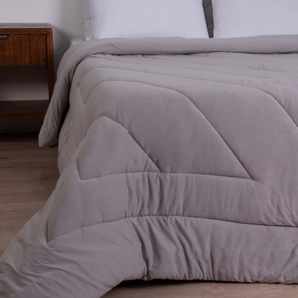 ACOLCHADO QUEEN JERSEY MARRON MALLA JERSEY TAUPE