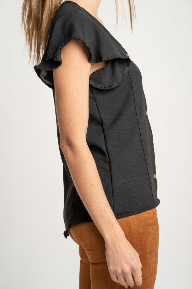 Blusa Escote V Negro