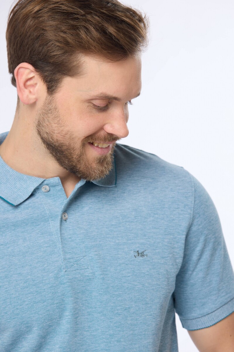 REMERA POLO LISA PIQUÉ - Petroleo 