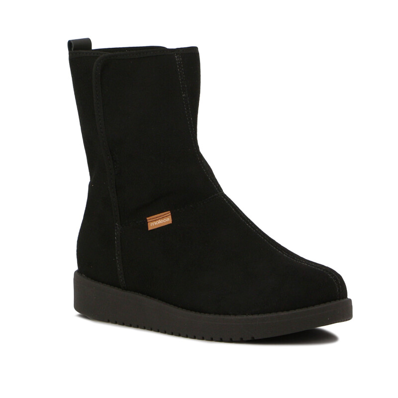 Moleca Bota Gamuza Negro-blanco