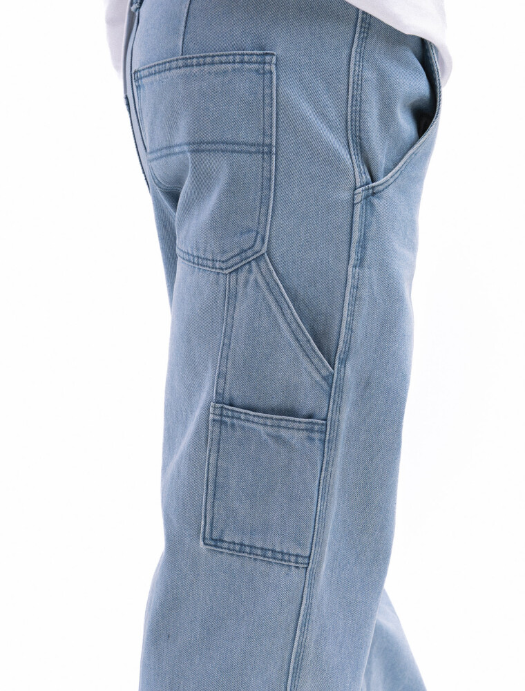 Jean Carpintero Overzise Celeste