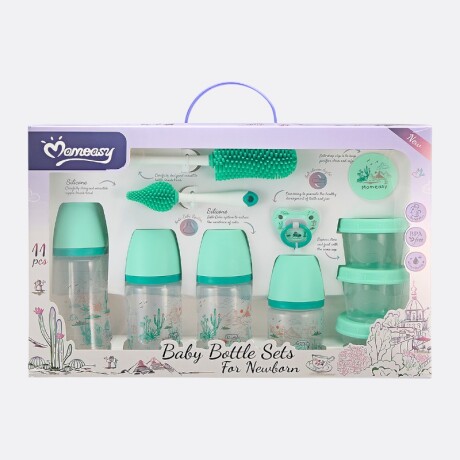 Set De Alimentación Para Bebes 11 Piezas Verde