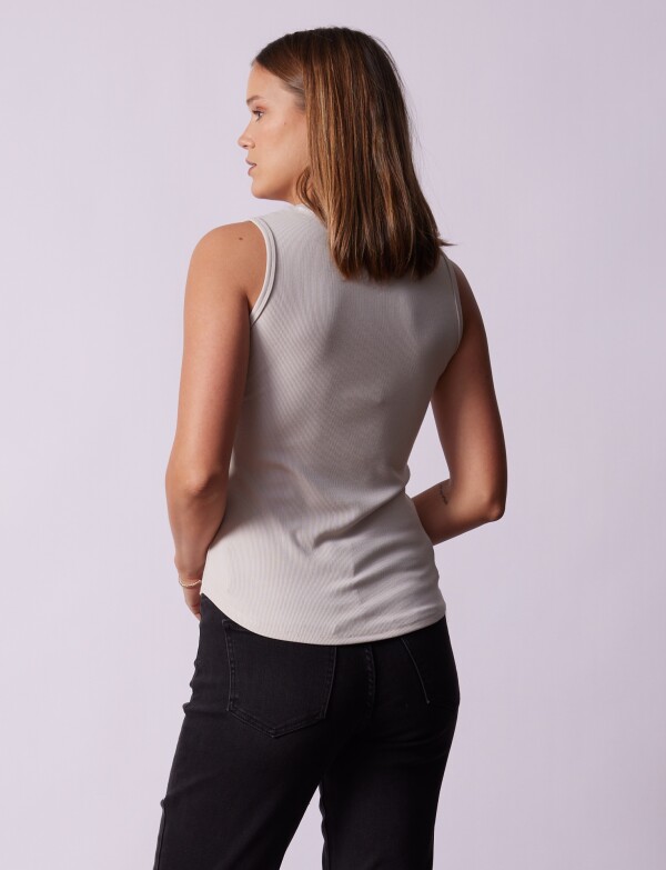 Musculosa Modal Ribs BEIGE CLARO