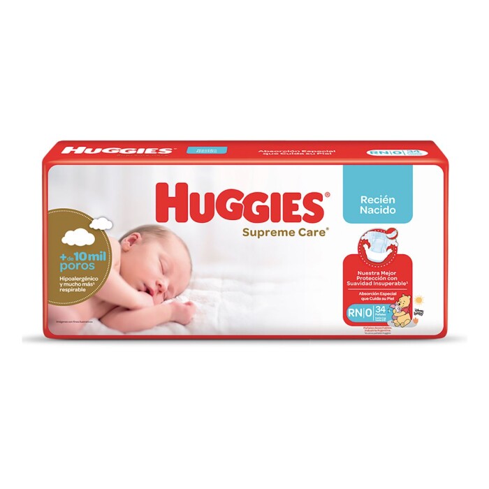 HUGGIES NAT CARE MEGA RN PAQ. X 34 UNID. única