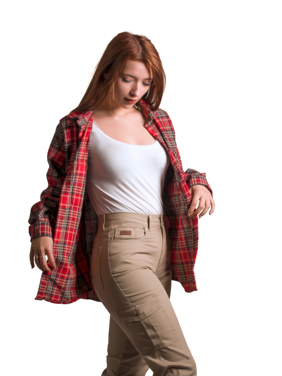 Camisa Viyela Dama - Roja 
