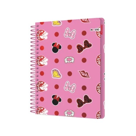 Cuaderno Mooving Premium 1/2 Oficio Minnie Mouse Diseño Stickers