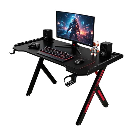 Escritorio 100 cm Hierro Madera Mövi Gamers RGB ESH0040 NEGRO