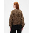 WEDGE SEAMED CREW PO ANIMAL PRINT