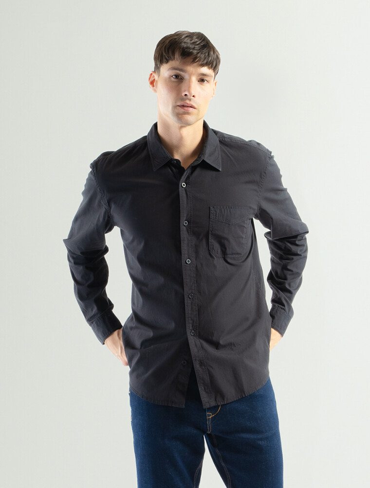 Camisa Algodón Texas Negro