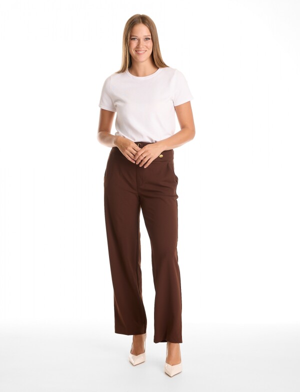 Pantalon Pull On Hebillas MARRON