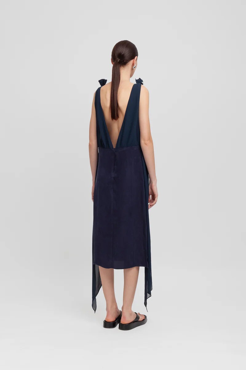 VESTIDO MIDI Azul