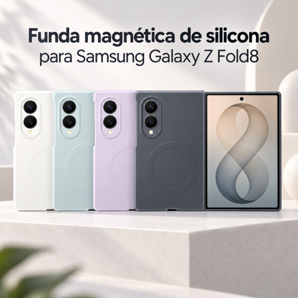 Funda Magnética De Silicona Para Samsung Galaxy Z Fold8 SAMSUNG Z FOLD 8 MAGNET CASE NEGRO