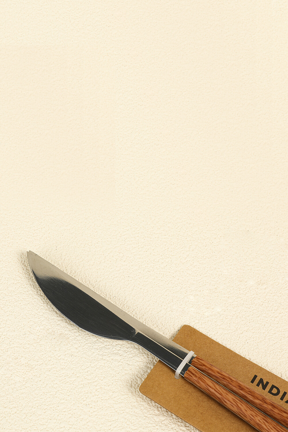 Cuchillo Mango Efecto Madera, Set 2pcs Plateado