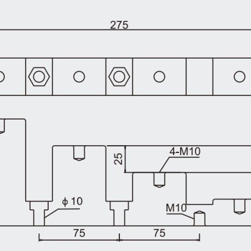 AISLADOR P/ 4 BARRAS 50MM TIPO ESCALERA - J VCP AISLADOR P/ 4 BARRAS 50MM TIPO ESCALERA - J VCP