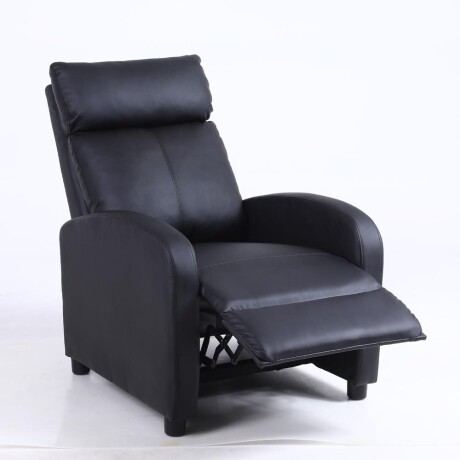 Sillon reclinable 1 cuerpo con masajeador y calefaccion Negro