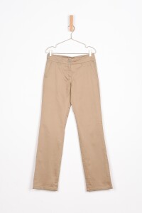 Pantalón Recto Algodón Elastano *s Beige