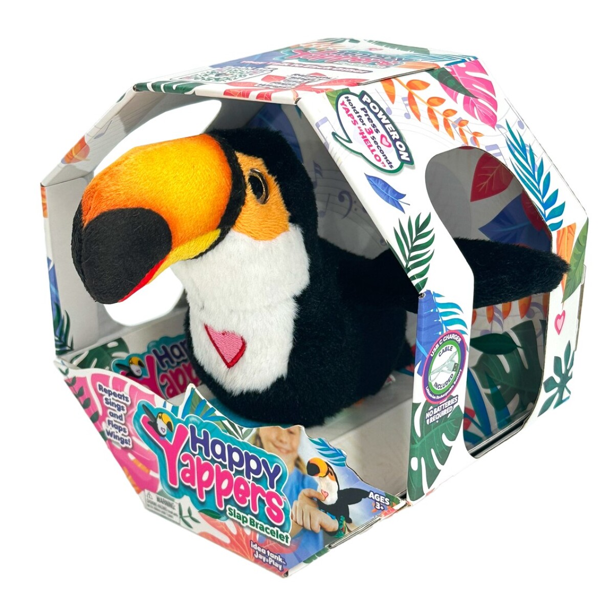 Peluche Pulsera Happy Yappers Mascota Interactiva - TUCAN 