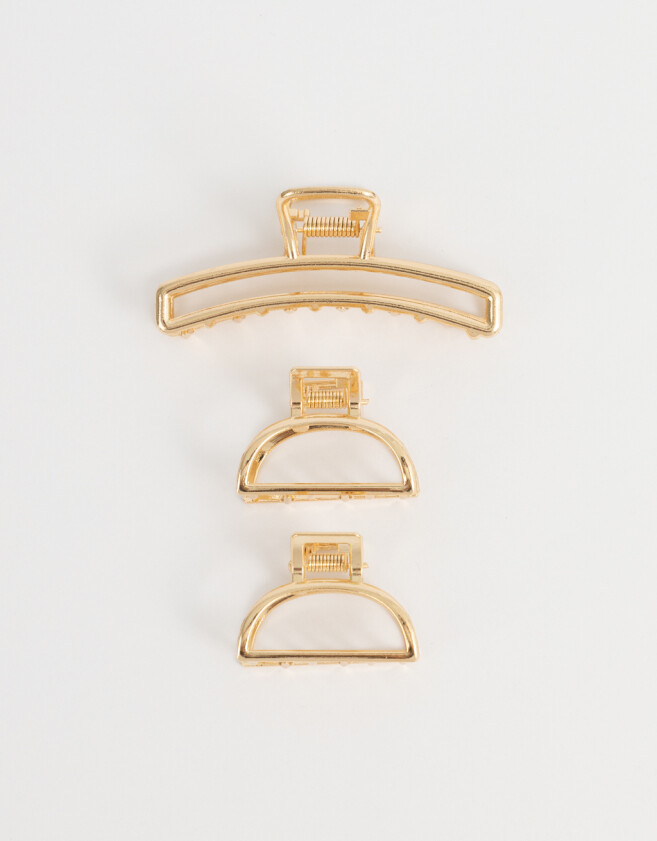 Broches Sets Classic Set De Broches Metálicos - Dorado