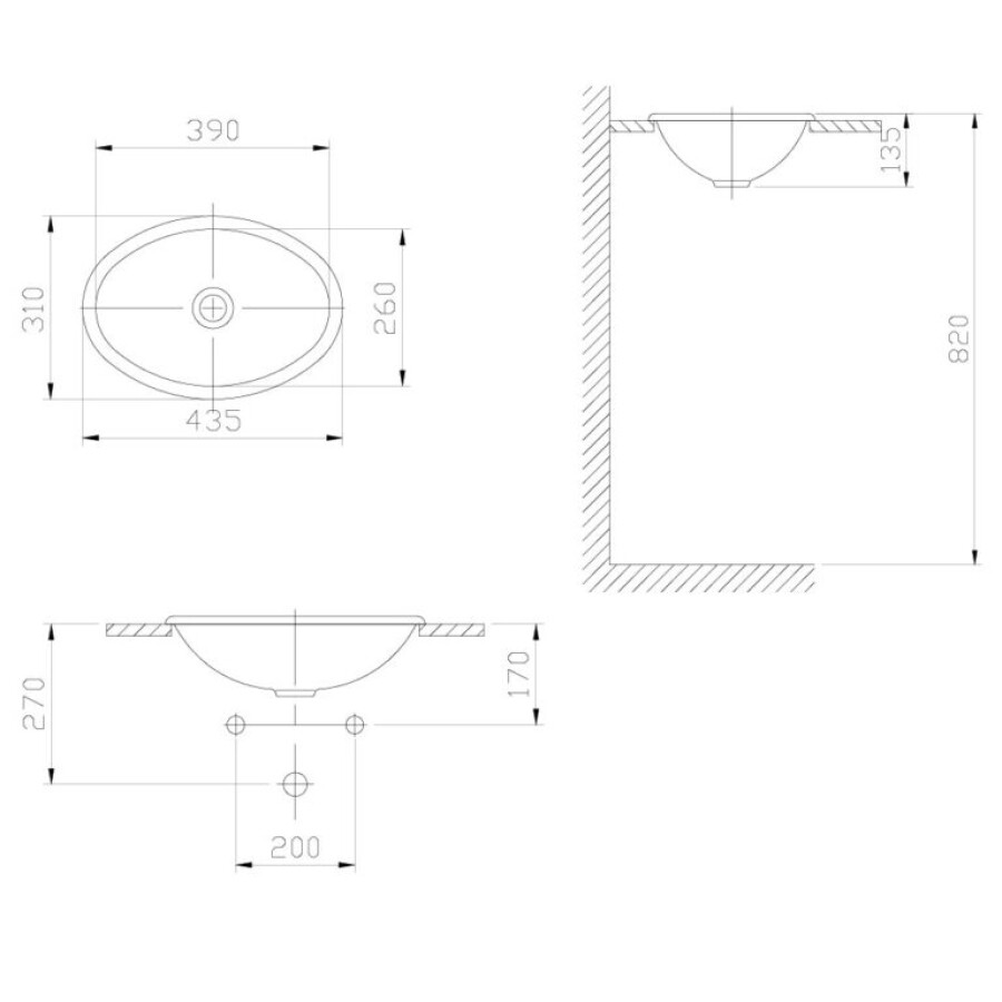 Lavatorio de Sobreponer Oval Pequeño Lavatorio de Sobreponer Oval Pequeño